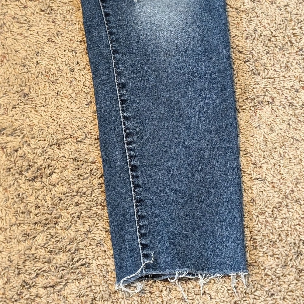 APT.9 STRAIGHT STRETCH Skinny HIGH-WAISTED wide WAISTBAND ankle jeans SIZE 10 - Picture 4 of 12